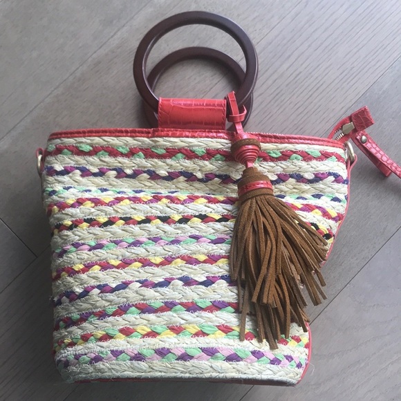 Sam Edelman straw bucket purse - Picture 2 of 4